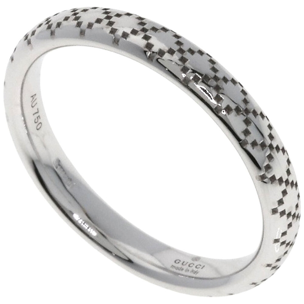 Gucci Diamantissima #8 Ring, 18K White Gold, Women's, GUCCI